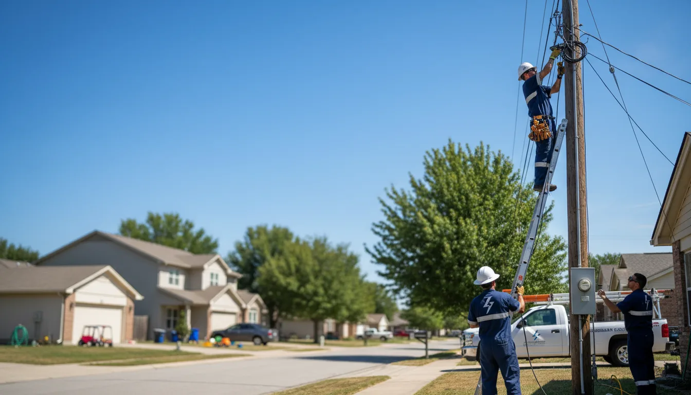 Residential electrician providing installation services in Harcourt, IA